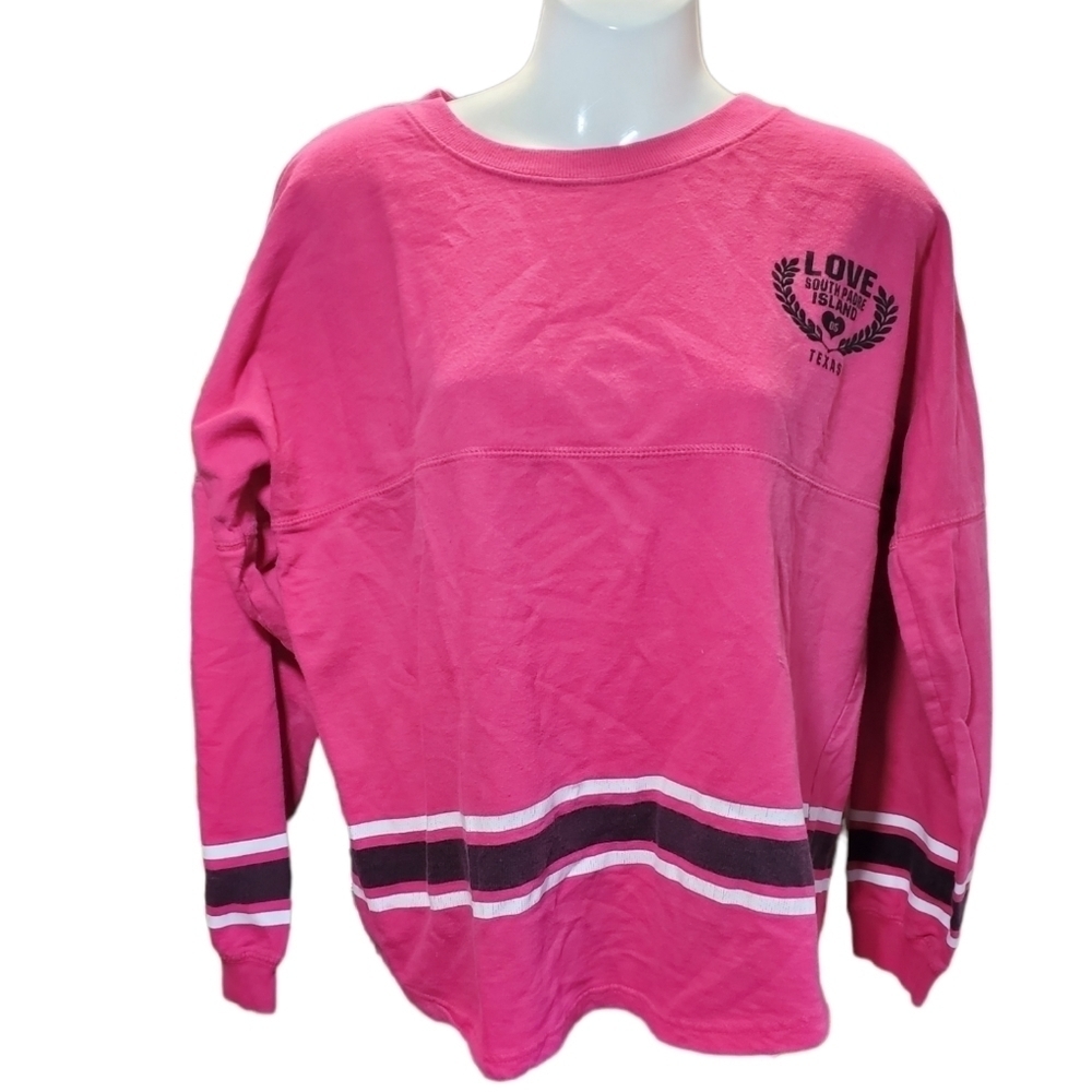 SOUTH PADRE ISLAND TX love sports team jersey long sleeve Tee M